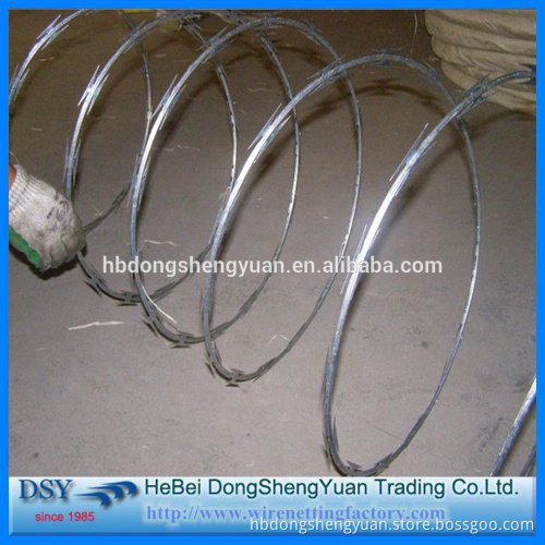 Alibaba Trade Assurance Concertina Razor barbed wire manufacturer( ISO 9001)